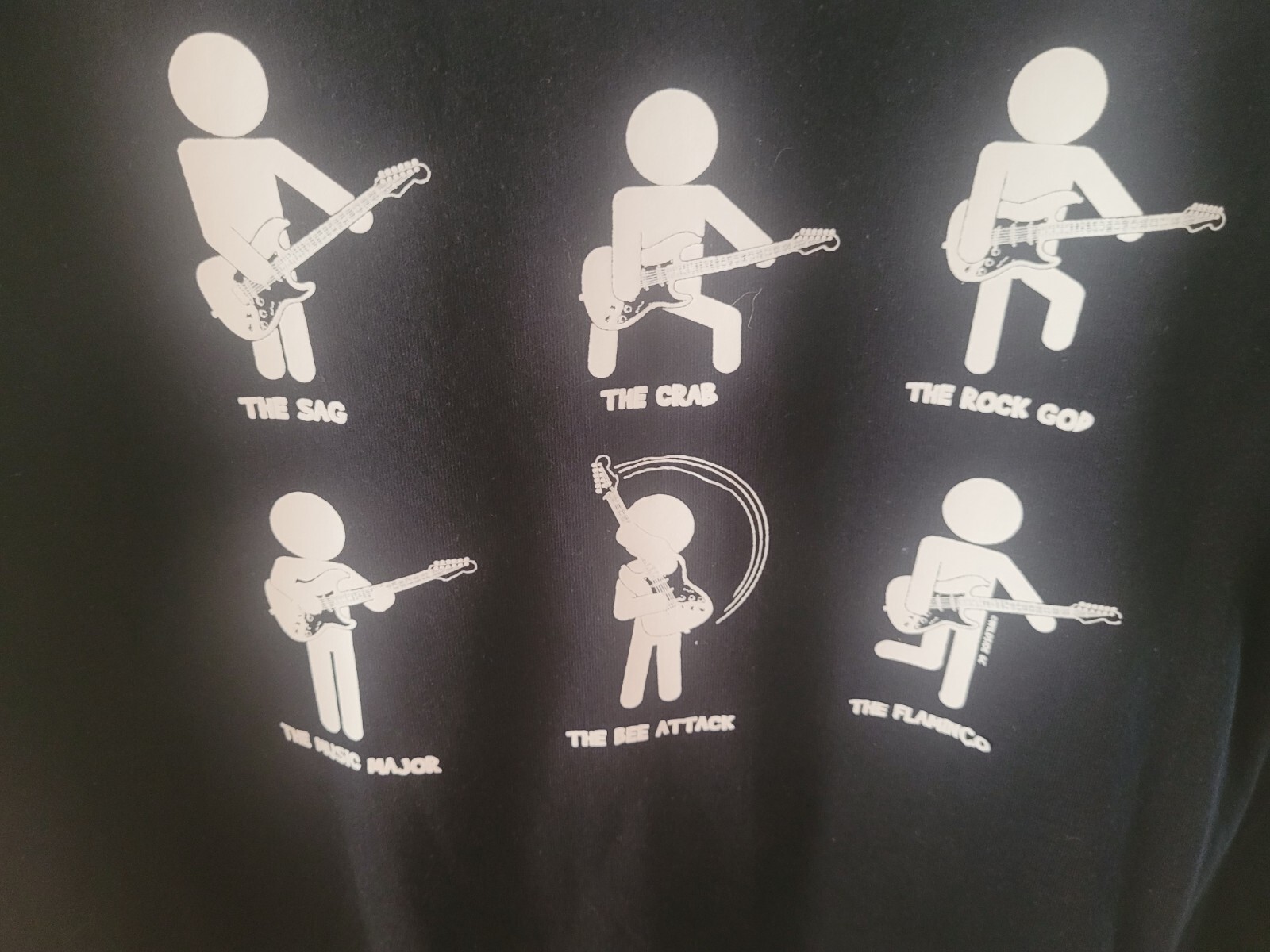 FUNNY VINTAGE "WAYS TO HOLD A GUITAR " BLACK TEES CHOOSE SIZE S-2XL gallery