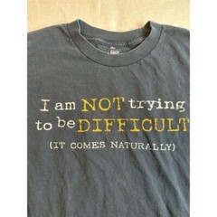 Ink inc I Am Not Trying to Be Difficult Blue Short Sleeve Shirt Men’s XXL *
