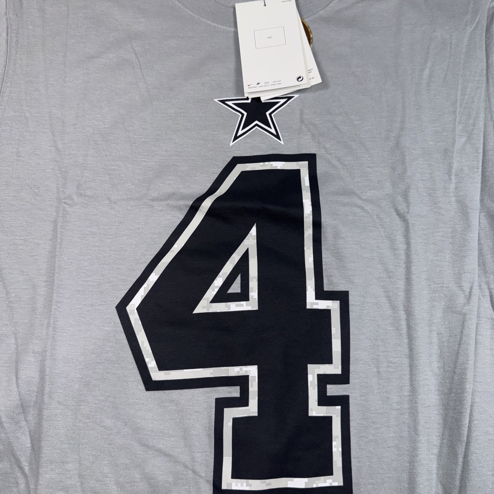 Nike Dallas Cowboys Dak Prescott Mens XL Grey Salute to Service T-Shirt gallery