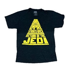 Star Wars, The Empire Strikes Back, Return of the Jedi Mens Black T-Shirt Size L