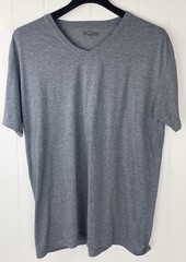 Galaxy By Harvic Grey V-neck Jersey Basic Short Sleeve T-Shirt Lot Of 2 Size 2XL