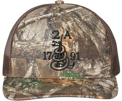 Gun Snake 2A 2nd Amendment Richardson Embroidered One Size Fits All Trucker Hats