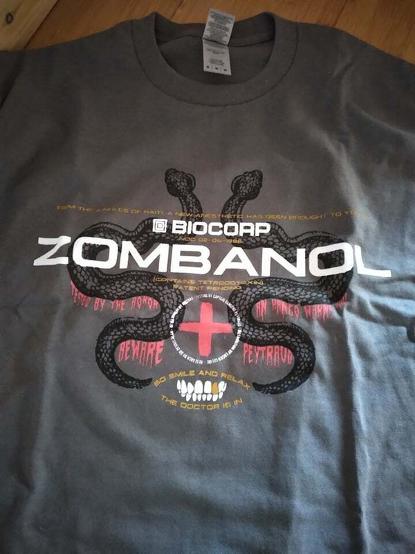 Zobie Fright Pack Exclusive The Serpent and the Rainbow Biocorp T-shirt Size M