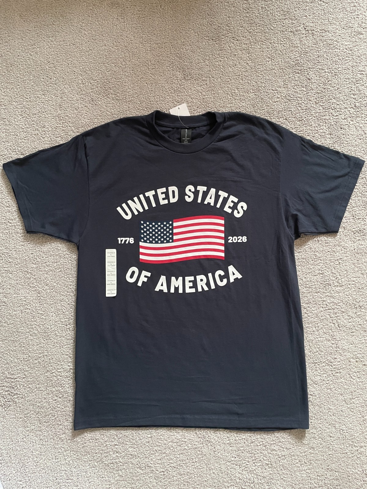 USA 250th Anniversary Combo Set Hat & T-Shirt Mens Large 1776-2026 Patriotic gallery