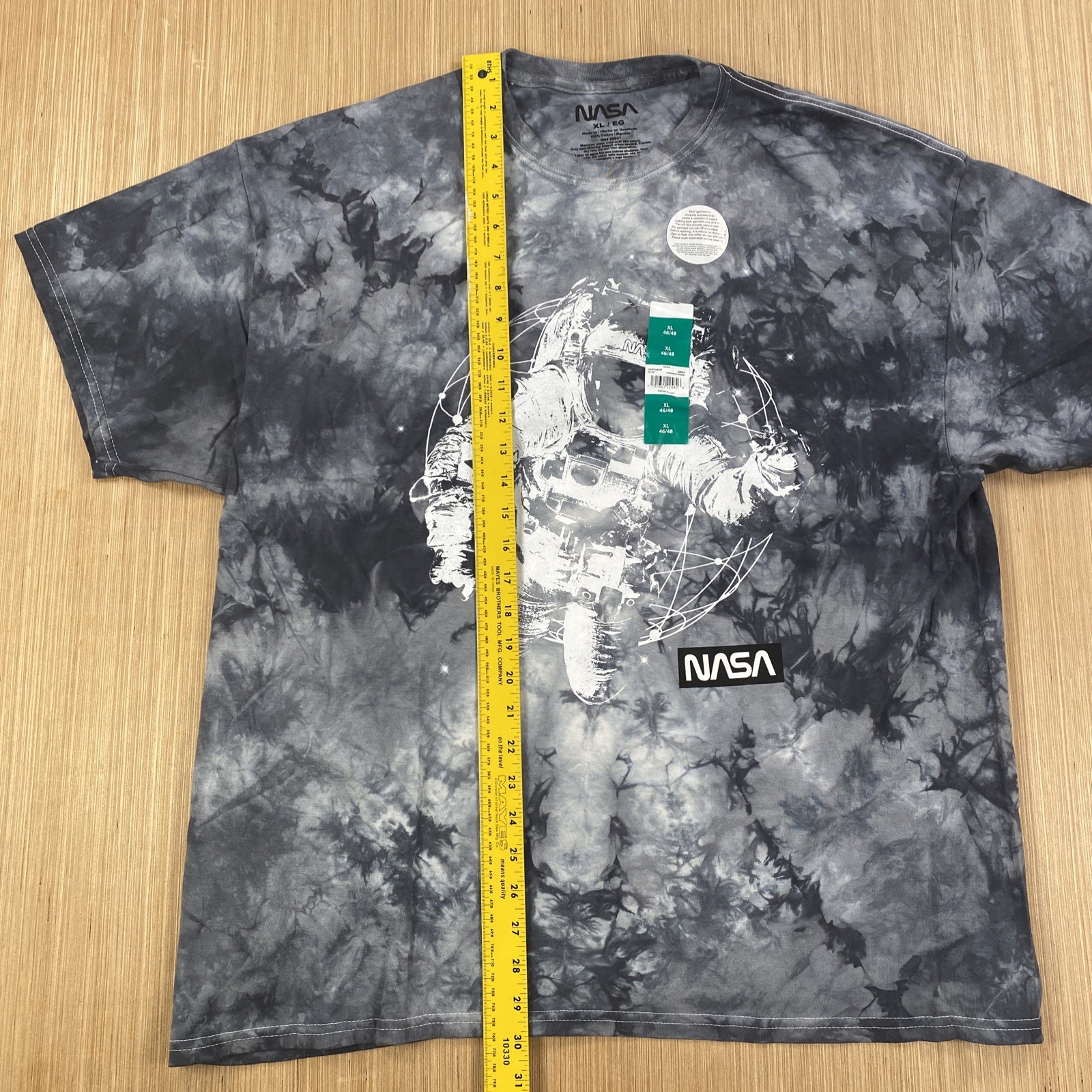 Nasa Shirt Mens xl gray tye dye astronaut outerspace graphic space suit ship gallery