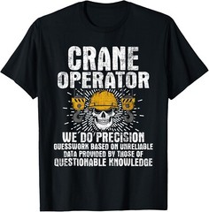 Crane Operator – Skull USA Flag Crane Driver Construction Gift Unisex T-Shirt