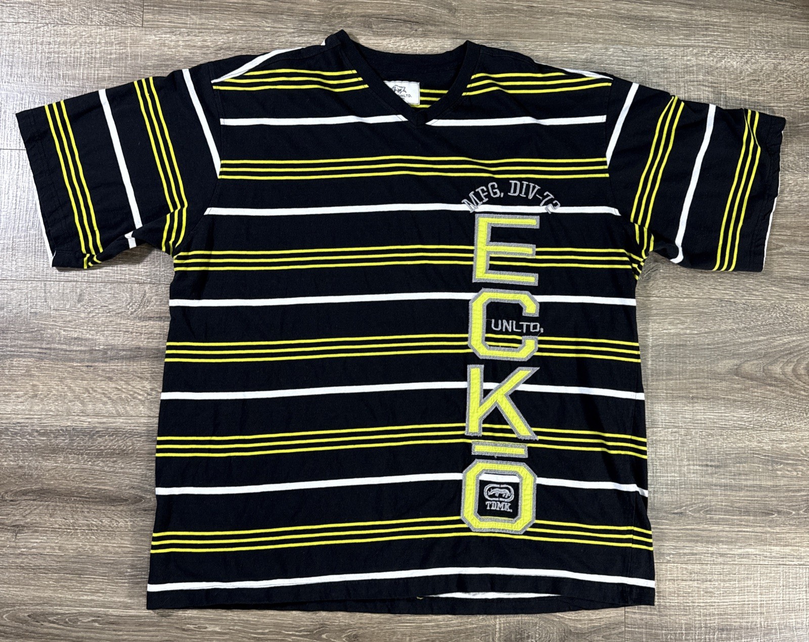 Vintage Ecko UNLTD T Shirt Mens 4XB Black Hip Hop Baggy Streetwear 90s spellout