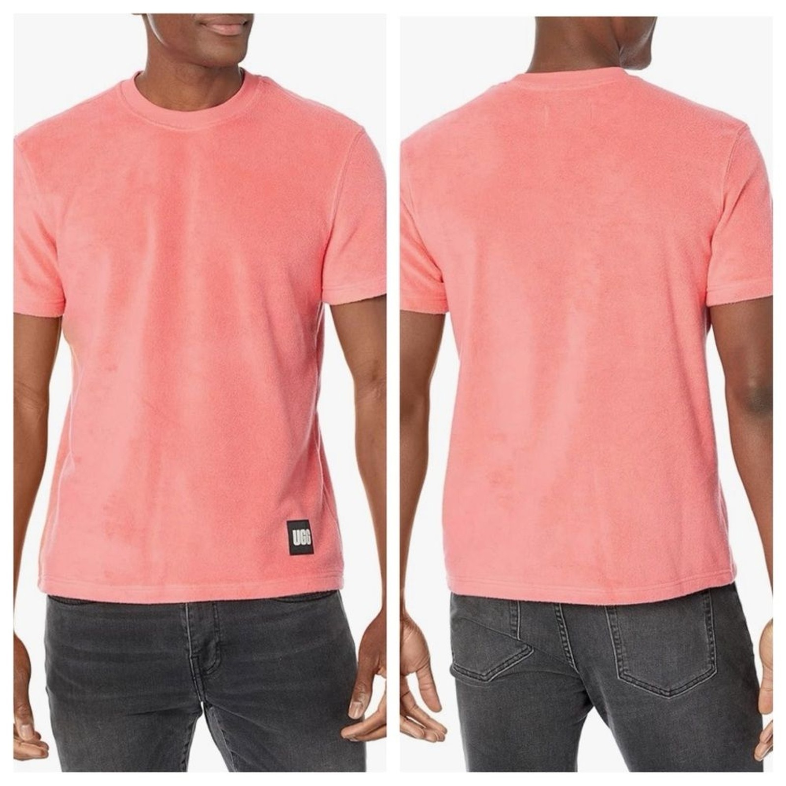 Ugg Men’s Mathew Short Sleeve Terry Textured Fabric Crewneck shirt size small gallery