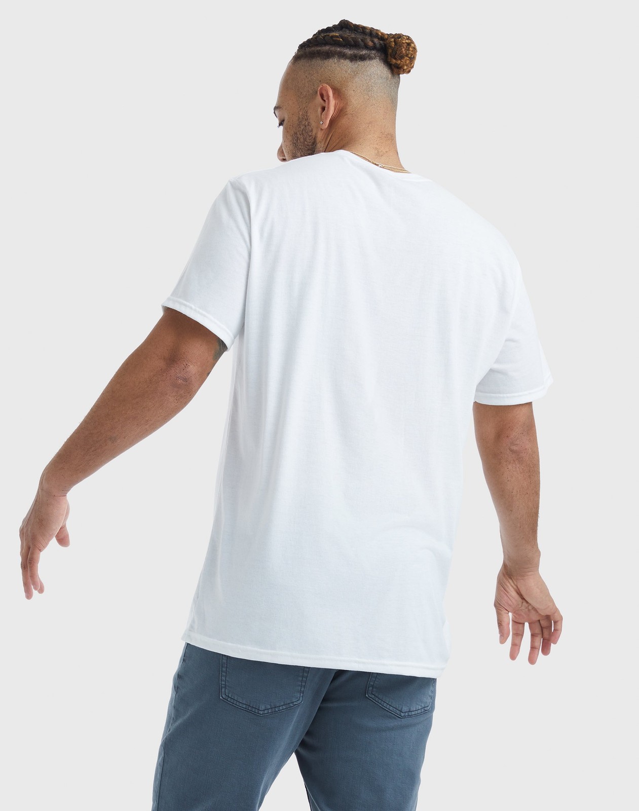 Hanes Men's T-Shirt Big & Tall Tri-Blend Short Sleeve Originals Crew sz LT-3XL T gallery