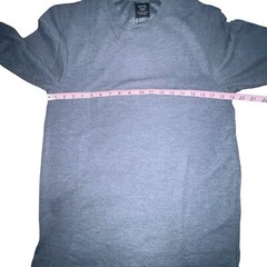 Level Ten Men’s Small Knit Long Sleeve Crew Neck Pullover Shirt Gray Blue New