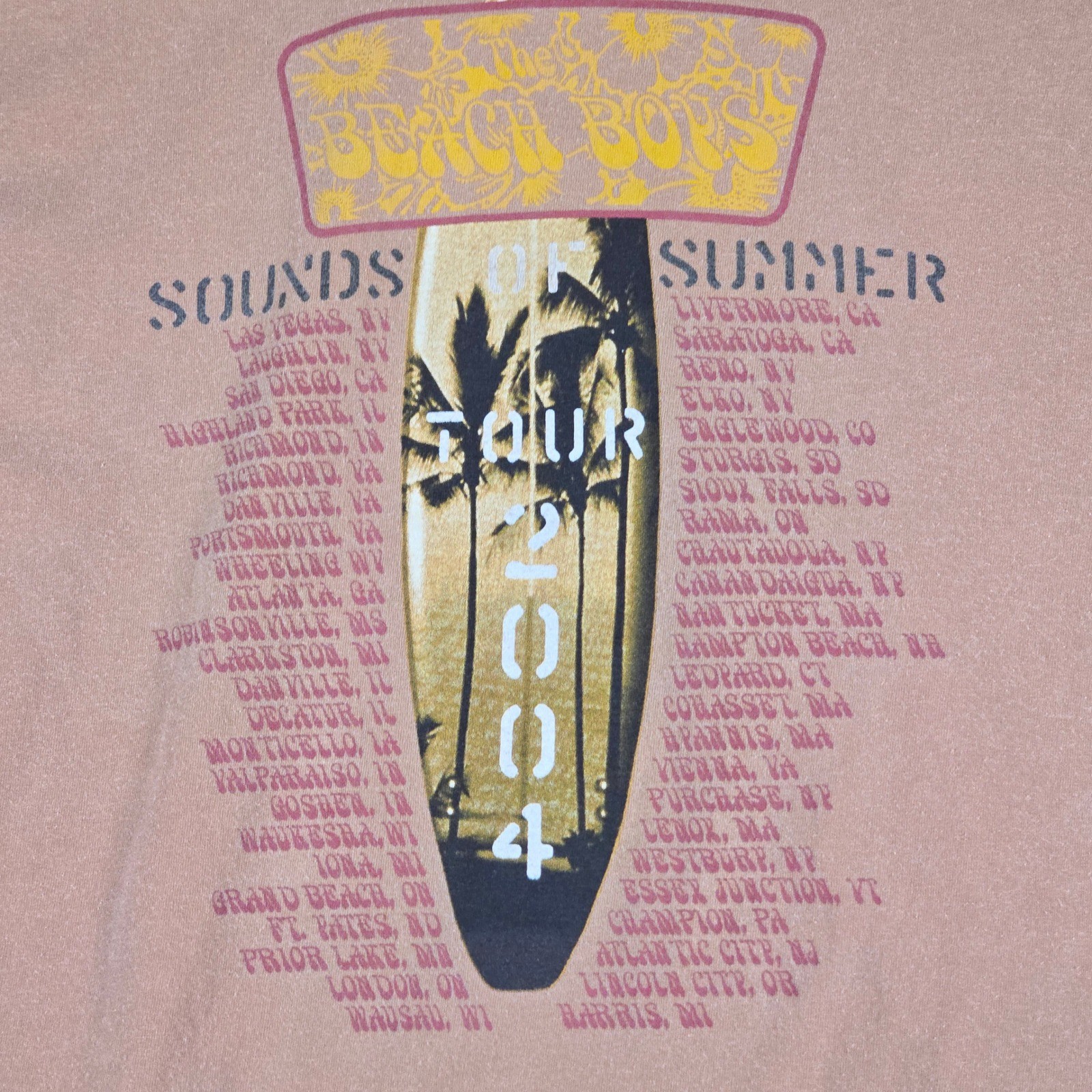 The Beach Boys Sounds of Summer 2004 Tour T-Shirt XL Surf Band Y2K *NO TAG* gallery