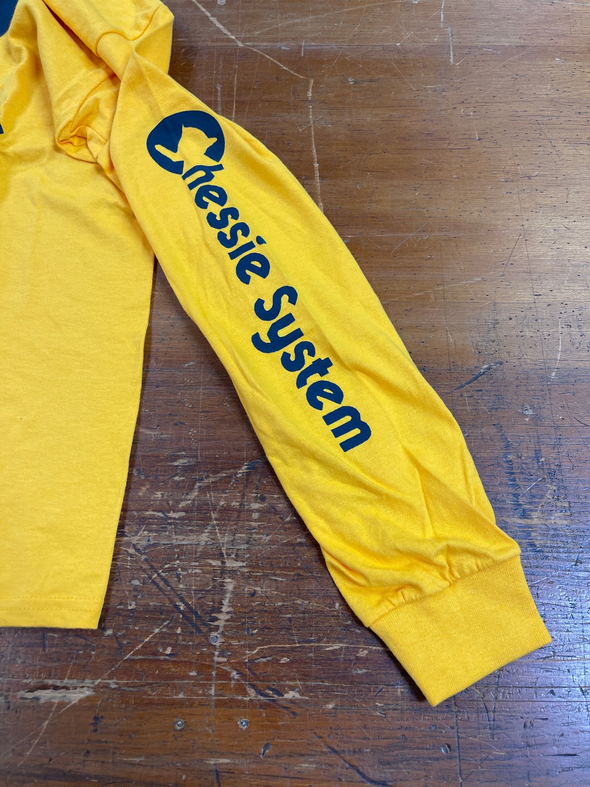 Chessie System Long Sleeve T-Shirt Gold/Navy Blue Logo gallery