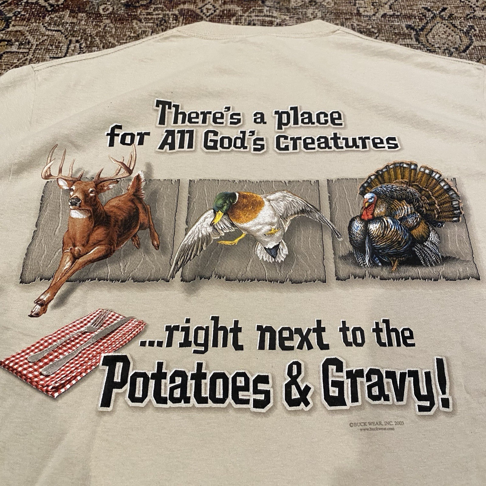 Vintage Buck Wear Shirt Mens M Funny Deer Turkey Duck Hunting Graphic Logo Y2K gallery