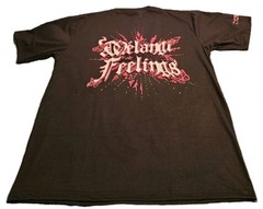 Melange Feelings Skeleton/Butterfly Black Screen Print Double-sided T-Shirt 2XL