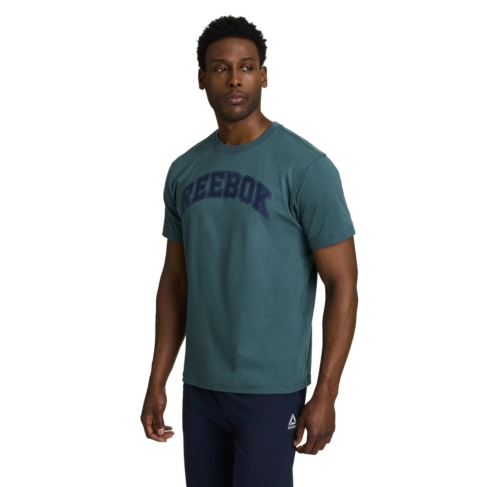Reebok Men's Graphic Tee Shirt Balsam Green Size Large L Crew Neck Athletic New gallery