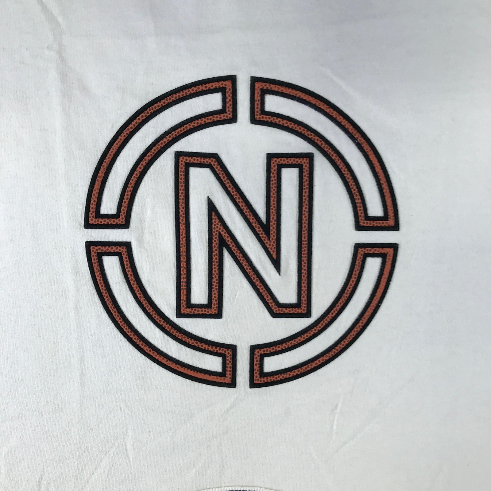 Vintage Nautica Shirt Mens Medium White Circle N Large Logo Cotton Crew Neck gallery