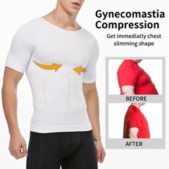 4 Pack Men Compression Undershirt Slim Tank Top Workout Vest Abdomen Body Shaper