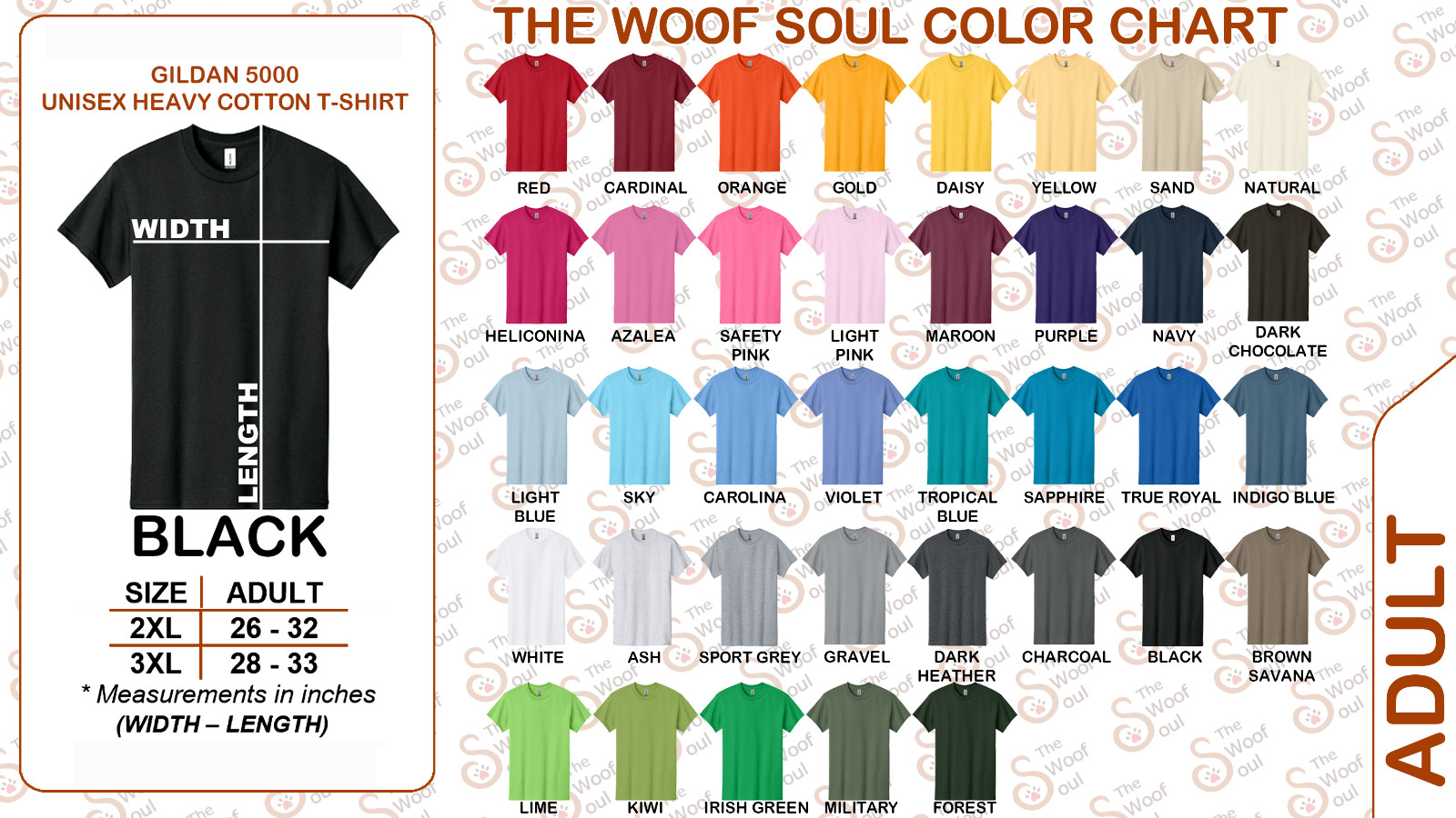 2XL 3XL Gildan 5000 Bella+Canvas 3001 Comfort Colors 1717 Unisex Adult T-shirt gallery