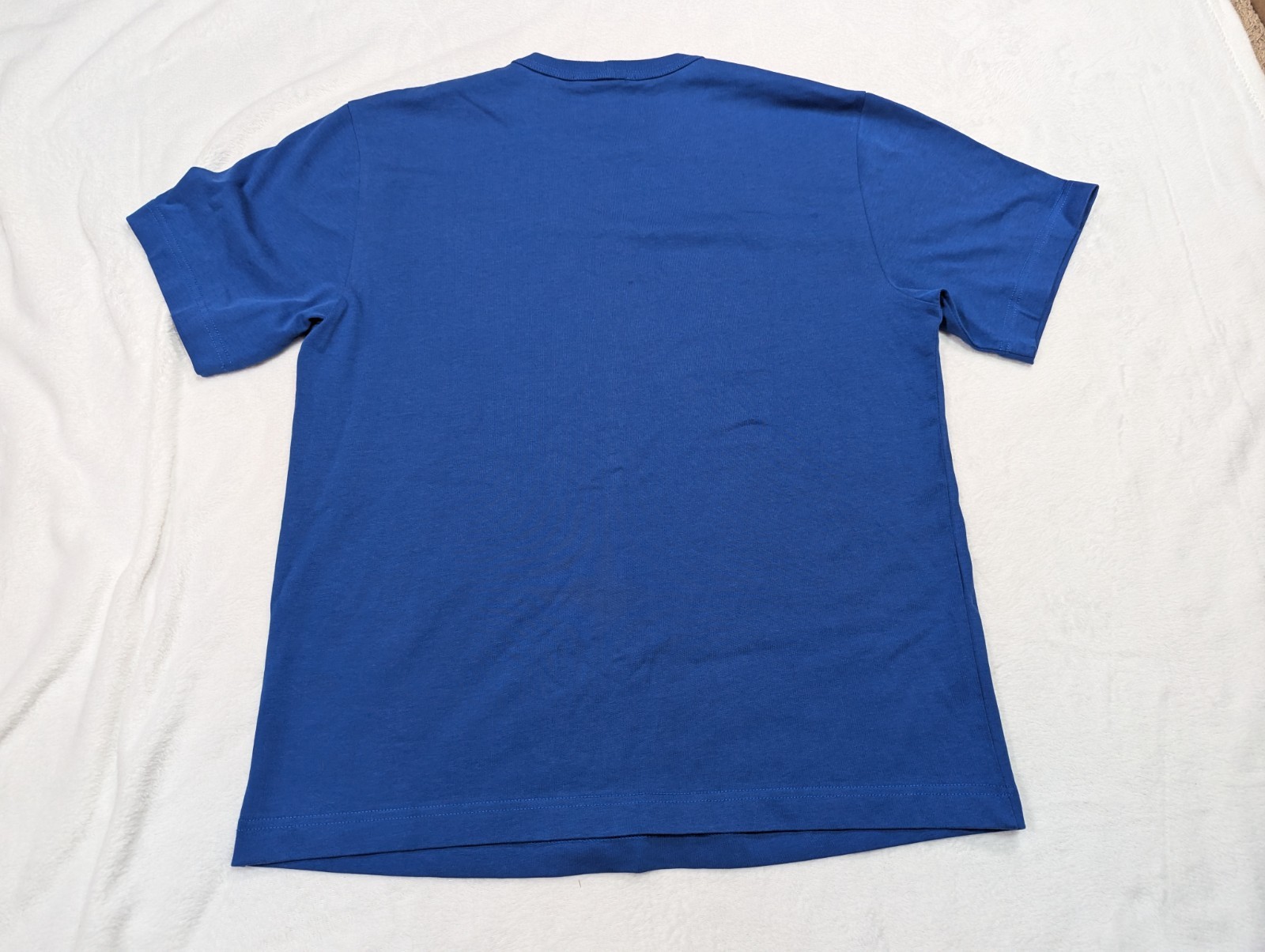 HELMUT LANG Cut Off Logo Shirt Mens Medium Blue Tee T-Shirt gallery