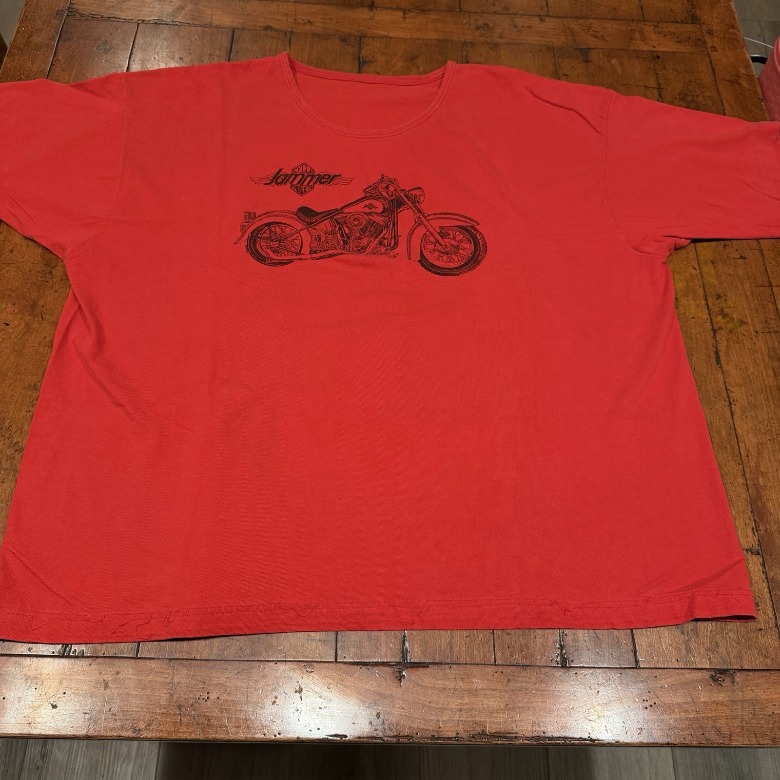 Vtg Jammer Cycle Productions Single Stitch Red Glendale Ca Shirt See Measurement gallery