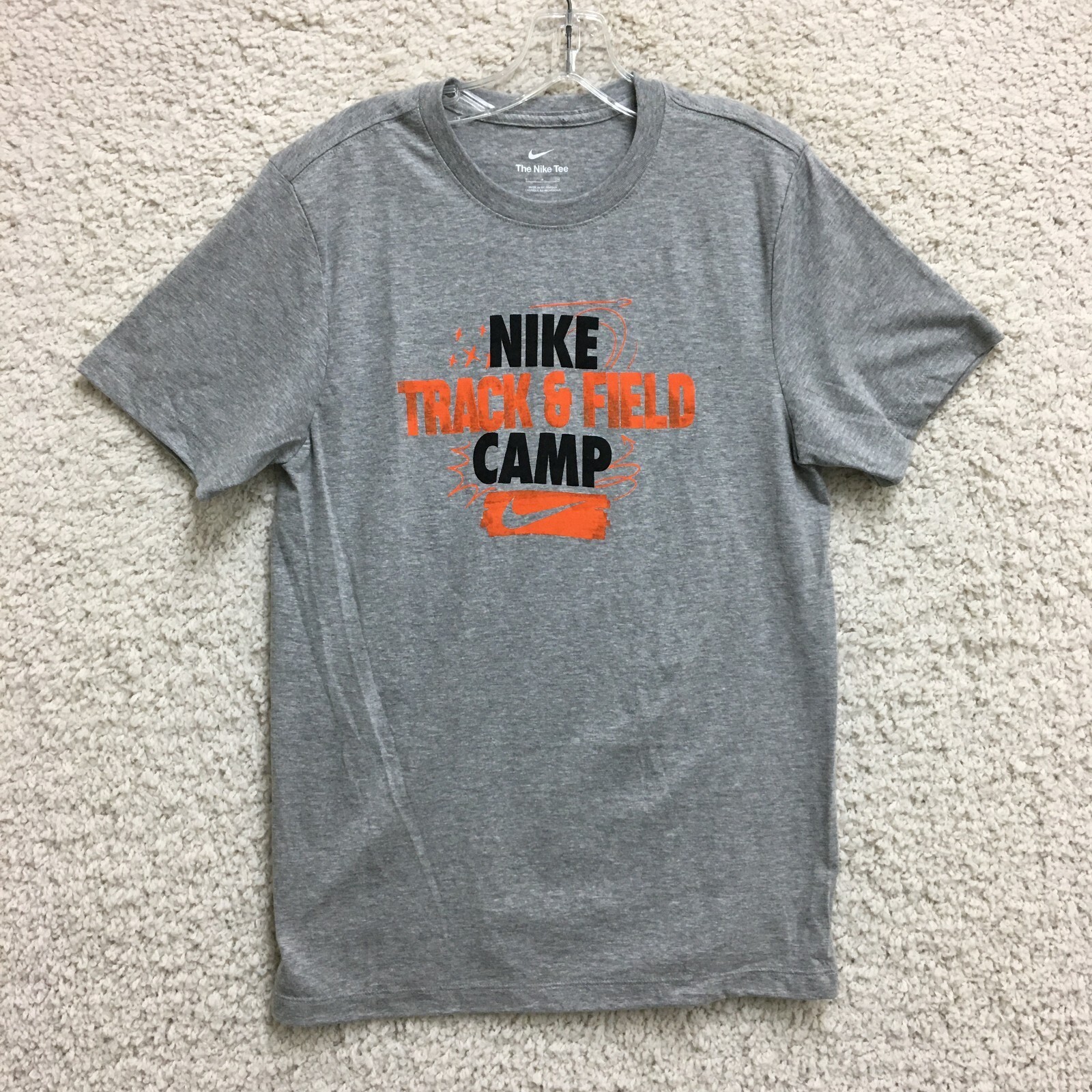 The Nike Tee Shirt Small Adult Gray Track & Field Camp Crewneck Pullover Mens S gallery