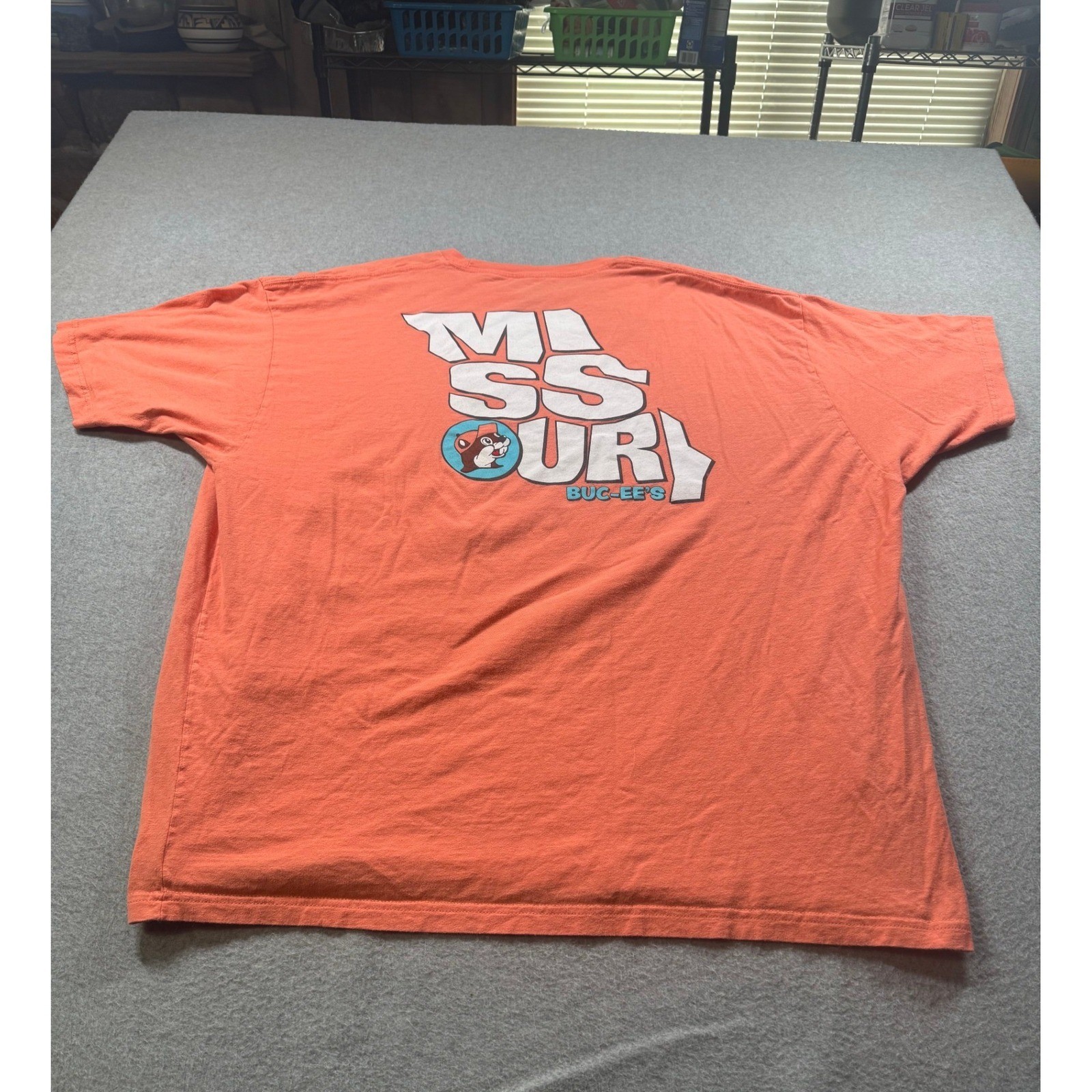 Buc-ee's Missouri Graphic T-Shirt Mens 3XL Orange Short Sleeve Beaver Souvenir gallery