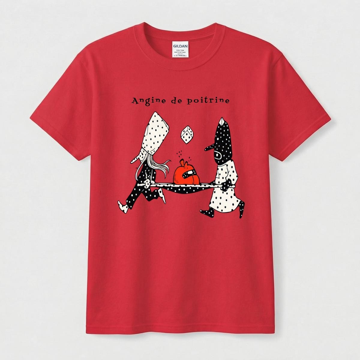 Unisex Gildan 5000 Heavy Cotton T-Shirt. Angine de poitrine Shirt gallery