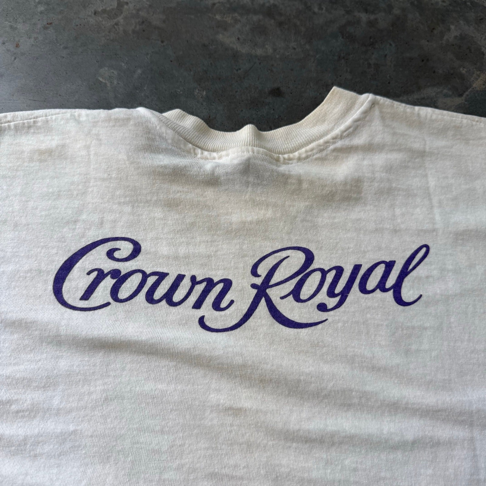 Vintage 80’s Crown Royal Whiskey Alcohol Promo Retro Graphic T-shirt Size Large gallery