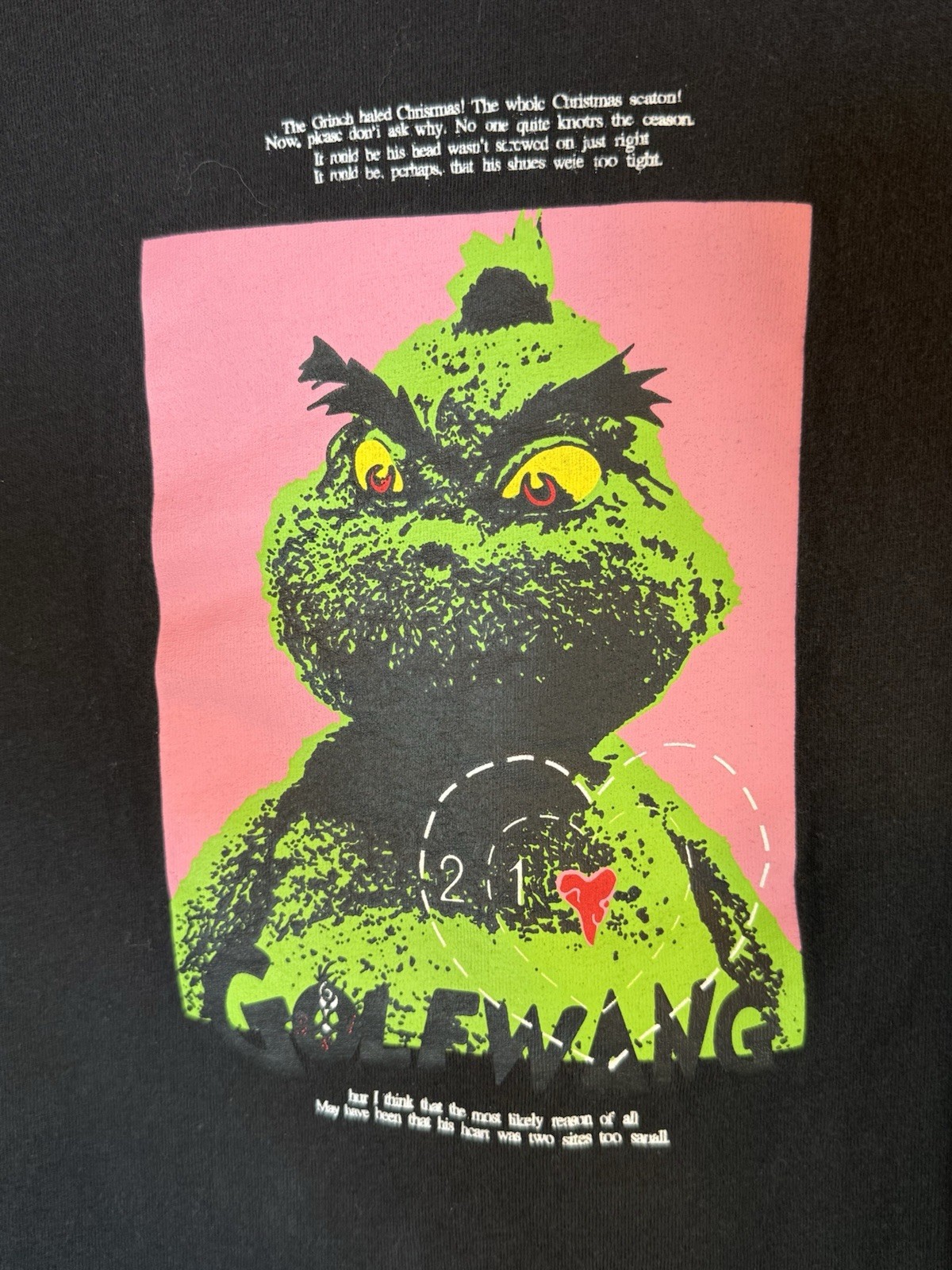 Golf Wang Grinch Black T-shirt Size XL (see Measurements In Description) gallery