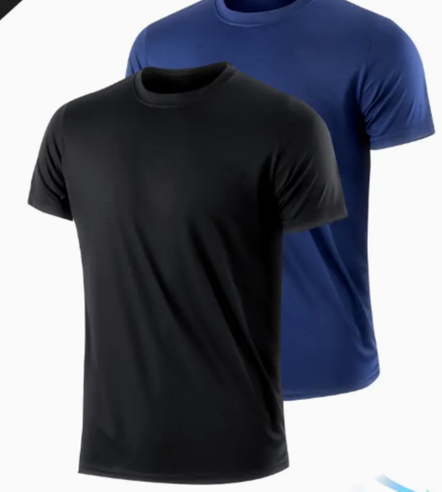 3-5 Days Free Shipping Men's Moisture Wicking t-shirts Sz. M-2XL Blue or Black gallery