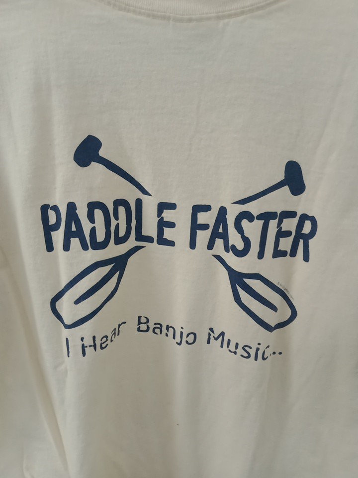 Sugar Valley T Shirt Mens Size L Paddle Faster I Hear Banjo Music Gildan B120 gallery