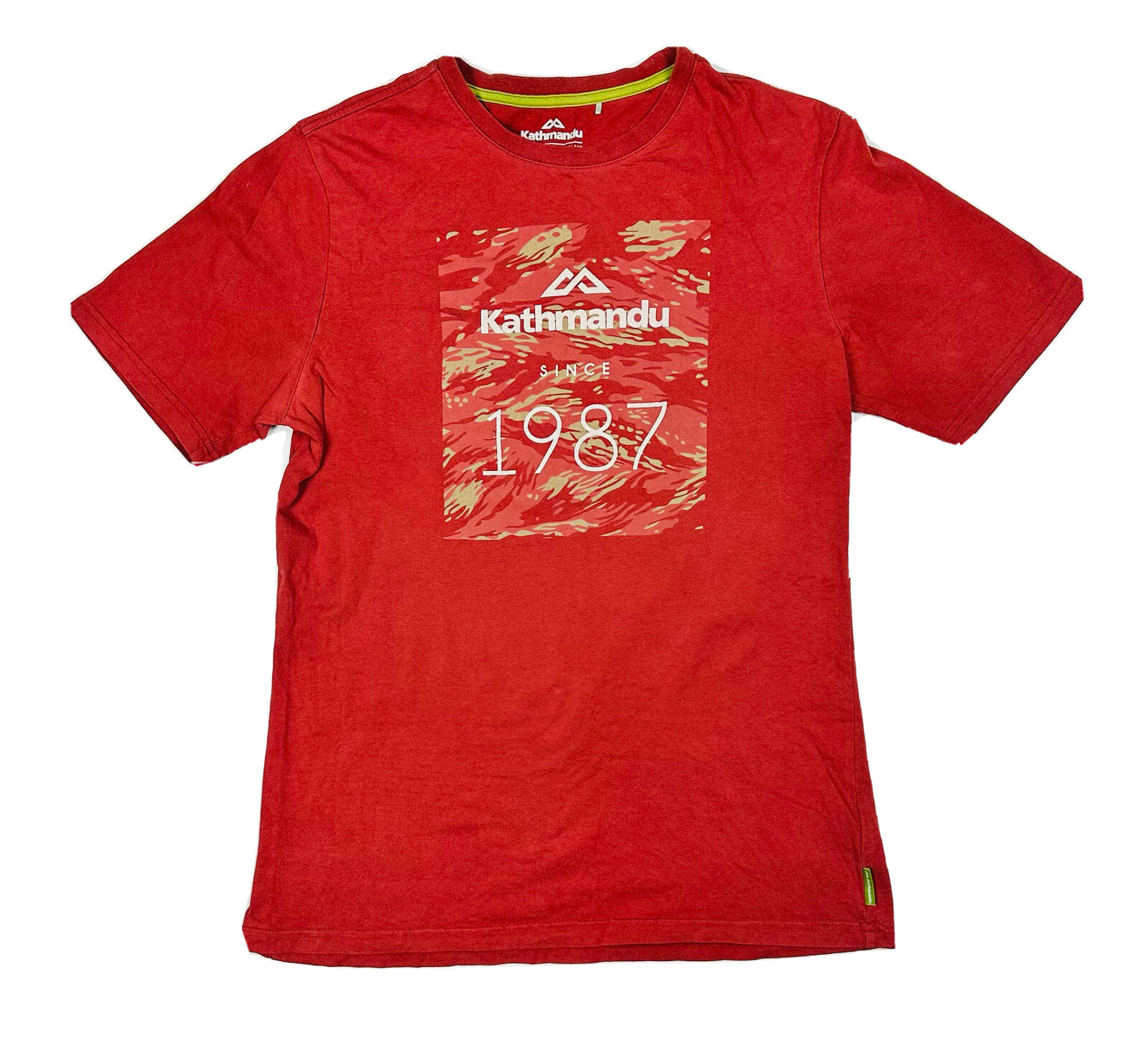 Kathmandu Men's T-Shirt Size M Red Outdoors Hiking Casual Menswear Polygiene gallery