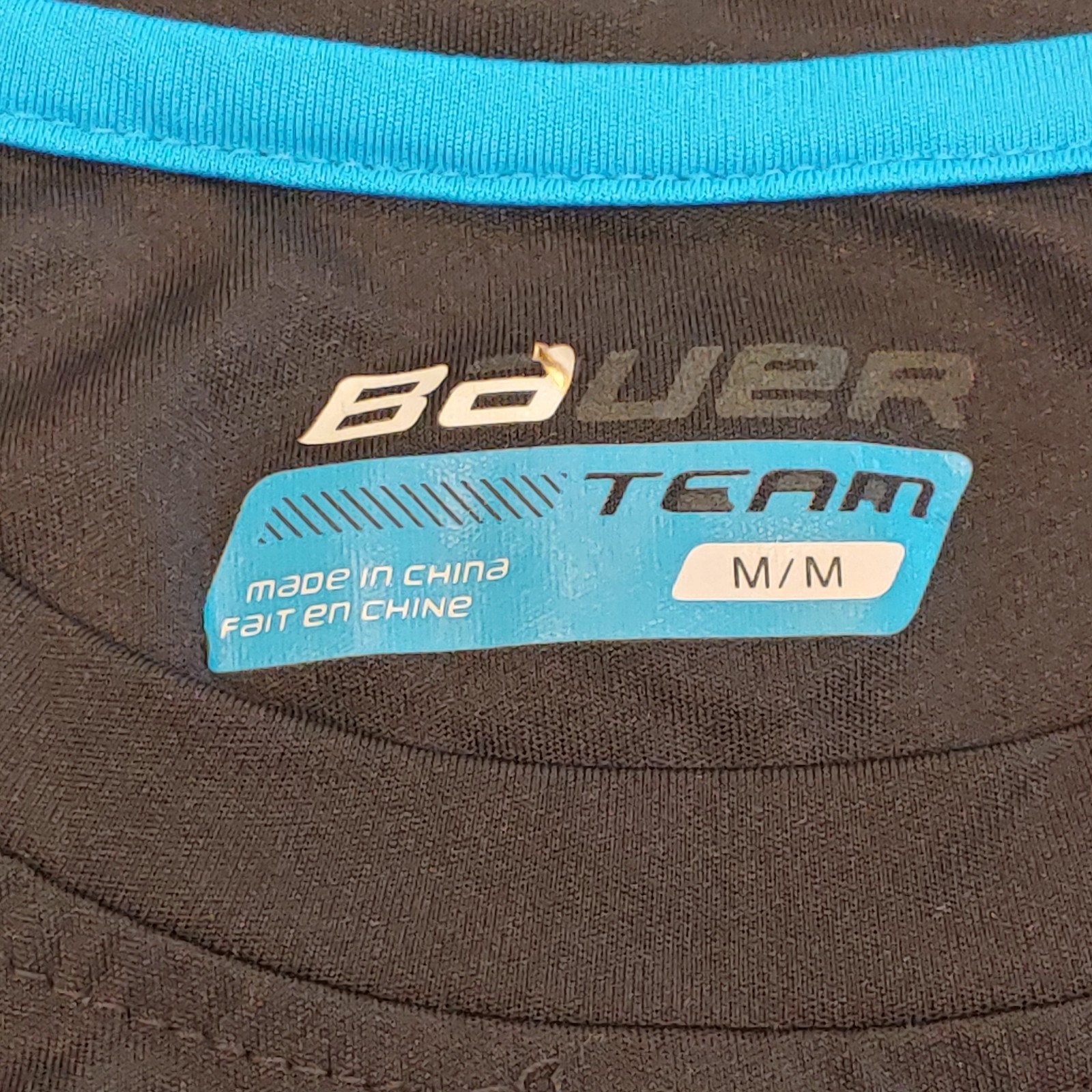 Tri-City Storm Hockey USHL Bauer Short Sleeve Shirt Black Size M Team Issued gallery