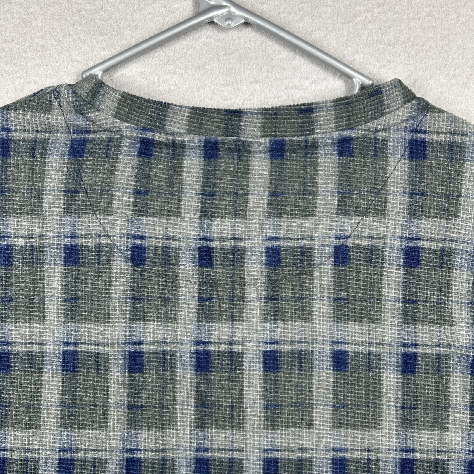 Nomads Pullover Long Sleeve Shirt Mens XL Plaid Green Blue Gray Soft Warm gallery