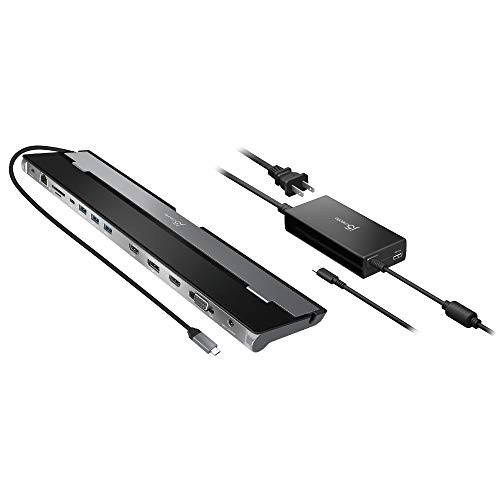 J5CREATE USB TYPE C DOCKING STATION WITH 100W PD CHARGER JCD543P – BLACK/GRAY