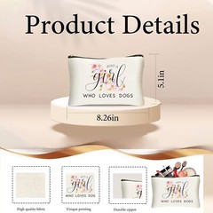Dog Lover Gifts Canvas Tote Bag – Cute Dog Mom Reusable Grocery Bag for Women