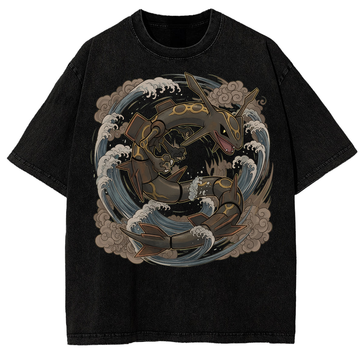 Retro Manga Graphic Rayquaza Anime T-Shirt gallery