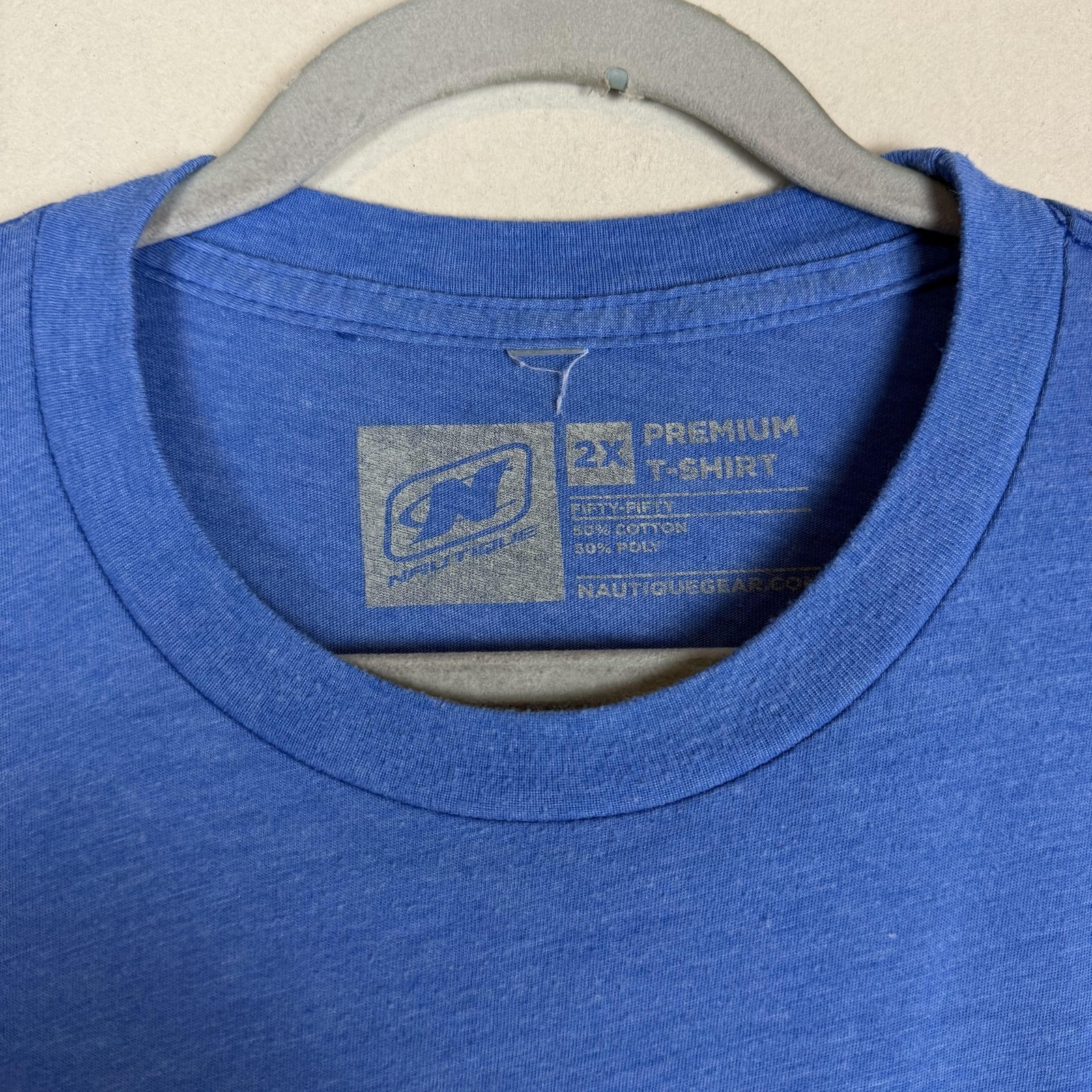 Nautique Shirt Mens 2XL Blue Surfing Riding Skiing Boat Graphic Tee Back Print gallery