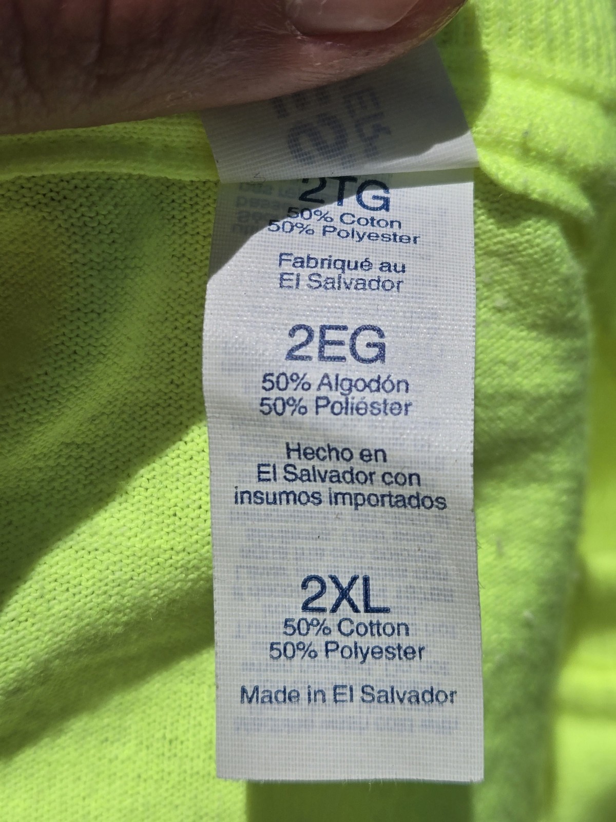 New in Package (NIP) Menards Mens 2XL Neon Safety Yellow HI-VIS XXL T-Shirt gallery