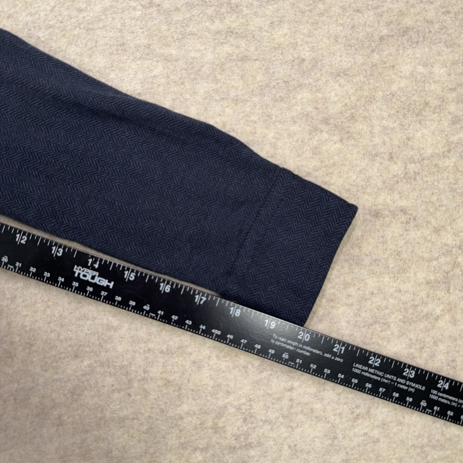 Polo Ralph Lauren Custom Slim Fit Herringbone Polo Long Sleeve Shirt Navy Medium gallery