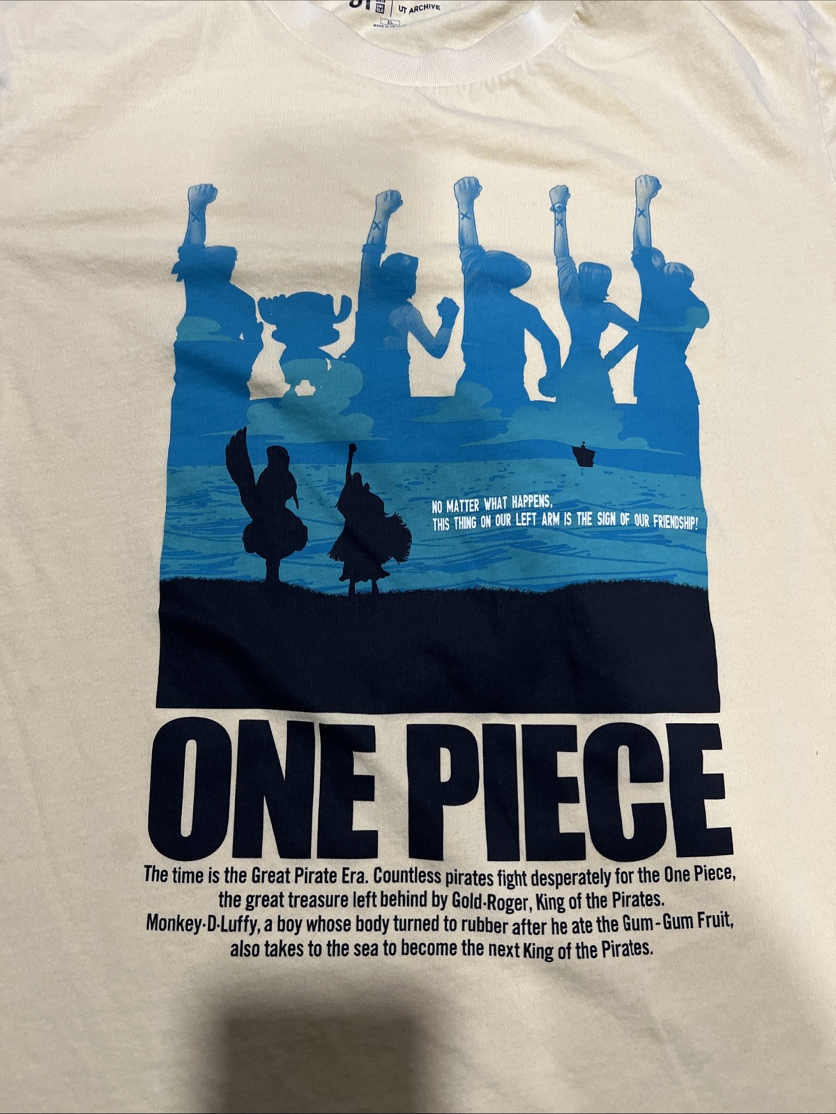Uniqlo X One Piece UT Archive XL Yellow Tshirt gallery