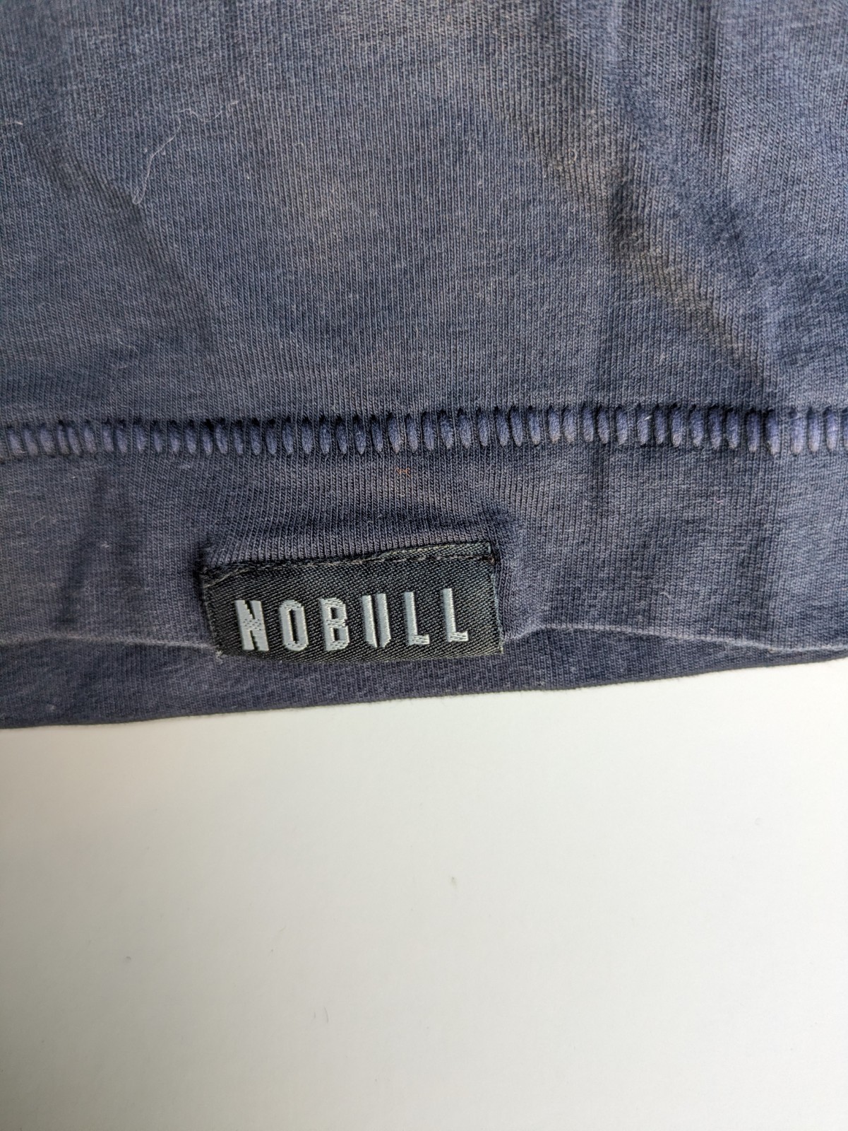 NOBULL Men’s Blue Solid Crew Neck Short Sleeve Logo Jersey T-Shirt M gallery