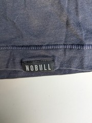 NOBULL Men’s Blue Solid Crew Neck Short Sleeve Logo Jersey T-Shirt M