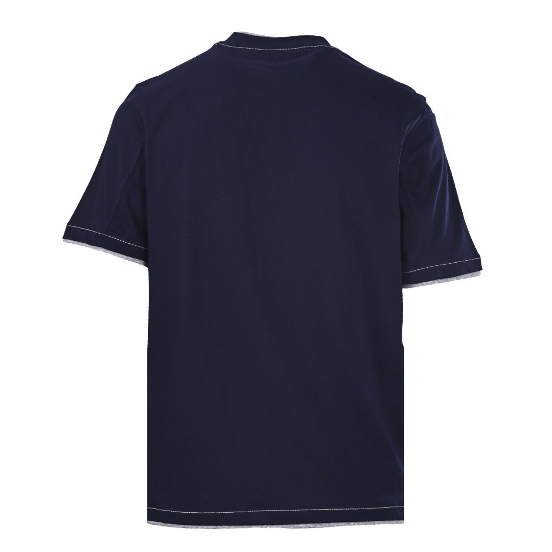 BRUNELLO CUCINELLI Embroidered Layered Short-Sleeve T-Shirt, Size M gallery