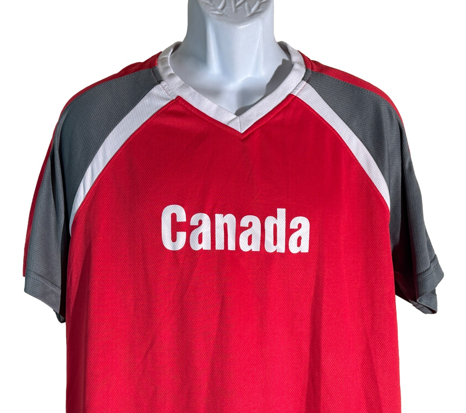 CANADA USA Sevens Rugby Short Sleeve Pullover Shirt Red Medium gallery