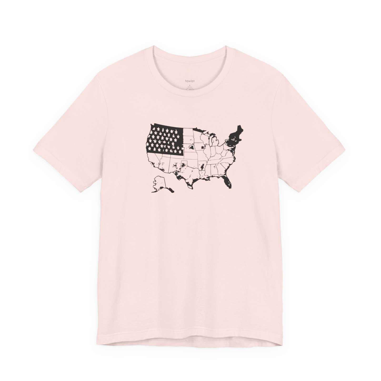 t shirt-unisex- | US Map Outline -howlen free shipping