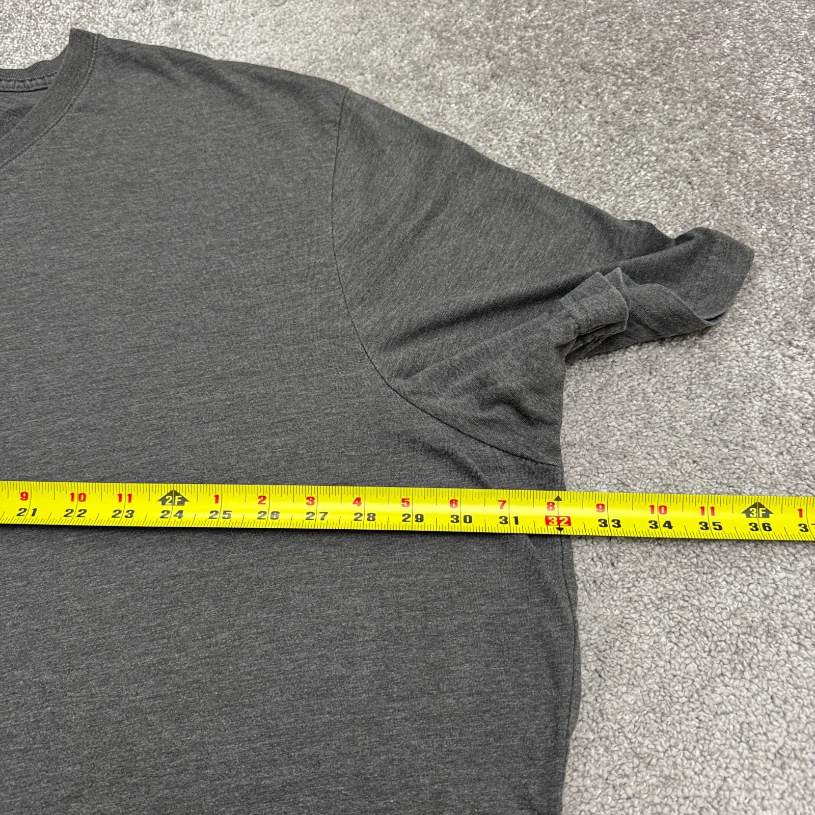 St. John's Bay Quick-Dri Easy Care Basic T-Shirt Mens 5XL Tall Gray V-Neck Tee gallery