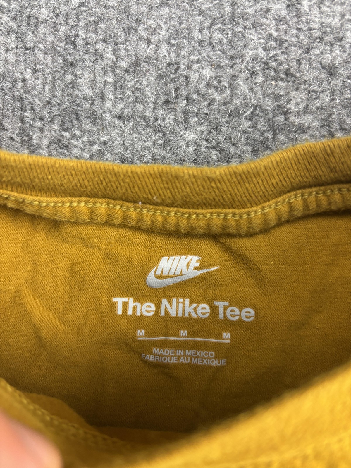 Nike Shirt Mens Medium Gold The Nike Tee Long Sleeve Swoosh Logo Crewneck gallery