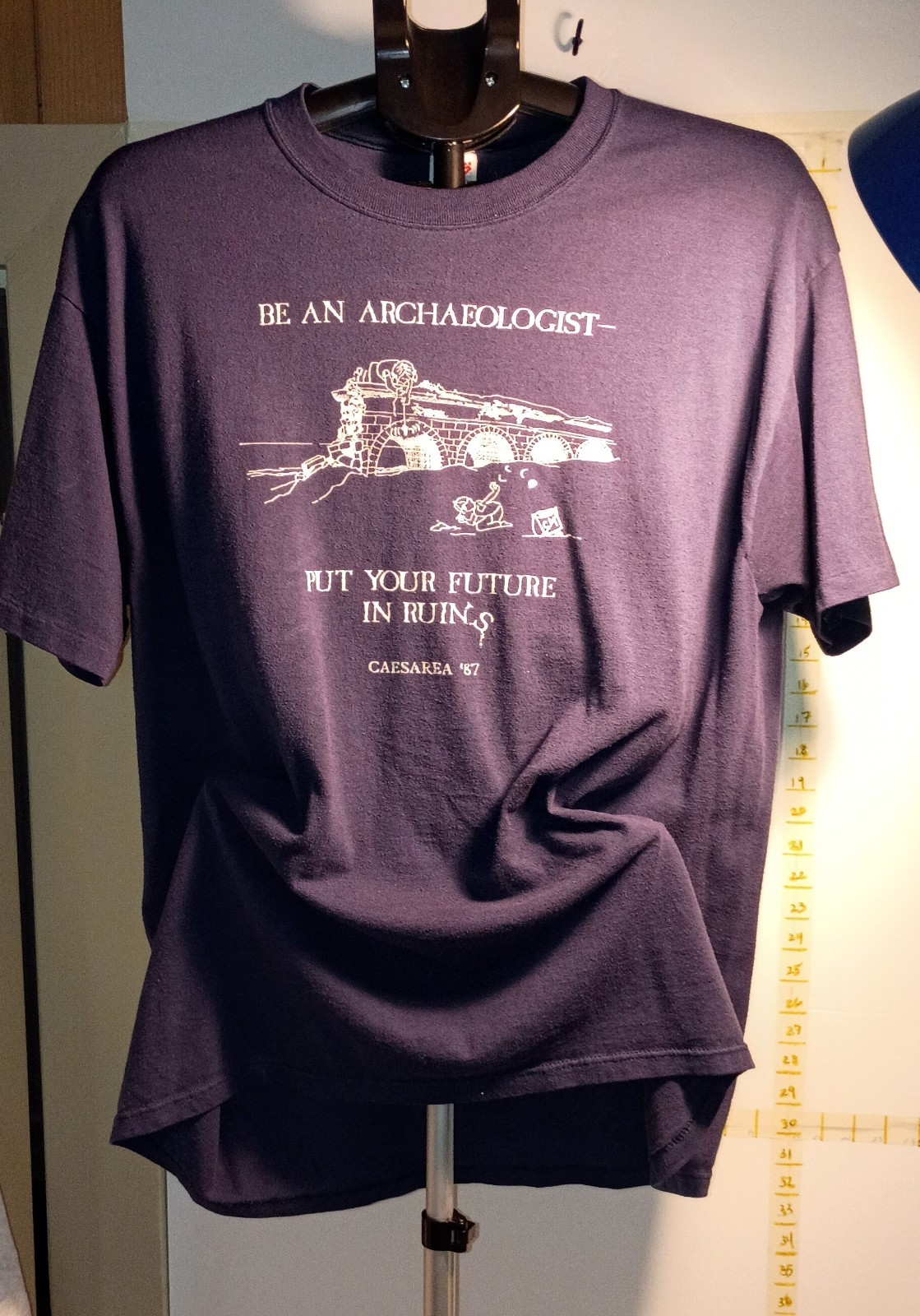 VGT Jerzees Graphic Print T Shirt Mens XL Caesarea Maritima in 87 archaeologists gallery
