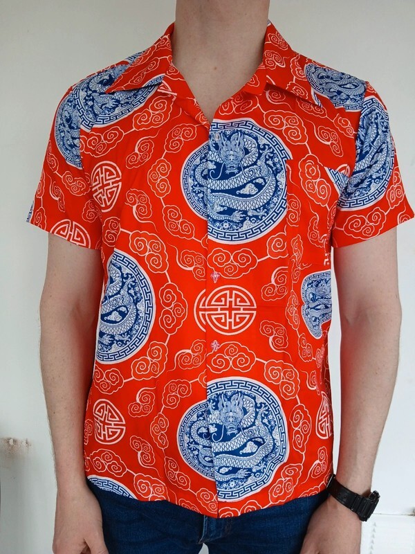 Red Blue Mens T Shirt Lightweight Short Sleeve Summer Holiday Travel Size Large gallery